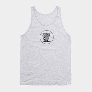 Madness Vintage Plastisol Texture Checkerboard Black Tank Top